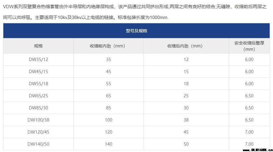 双壁复合热缩套管