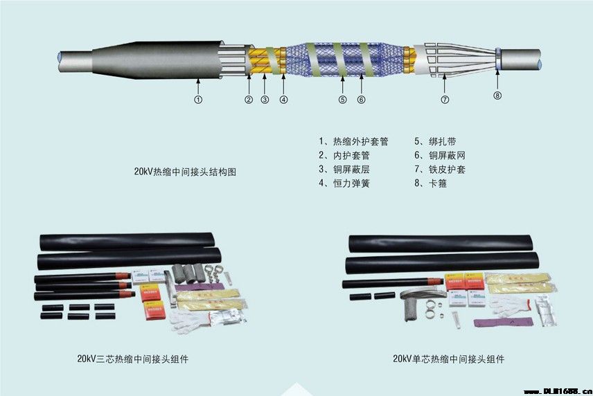 20kV三芯户外热缩终端电缆附件