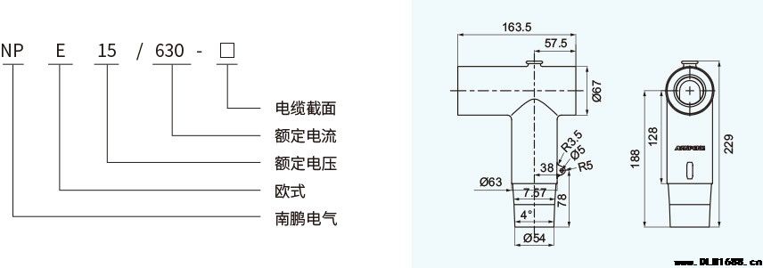 8.7/15kV 欧式前插头电缆附件