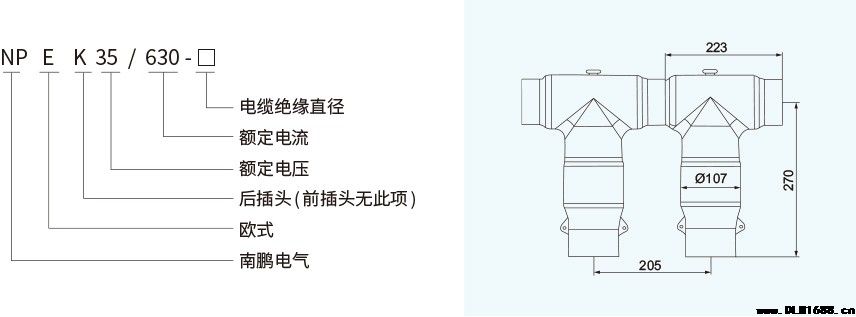 26/35kV 欧式后插头电缆附件